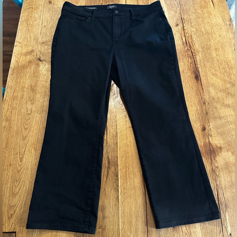 NYDJ Marilyn Straight black jeans 16P